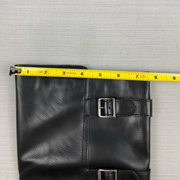 Frye & Co Cyra Womens Size 8.5M Black Leather Motorcycle Knee High Biker Boots - Picture 11 of 11